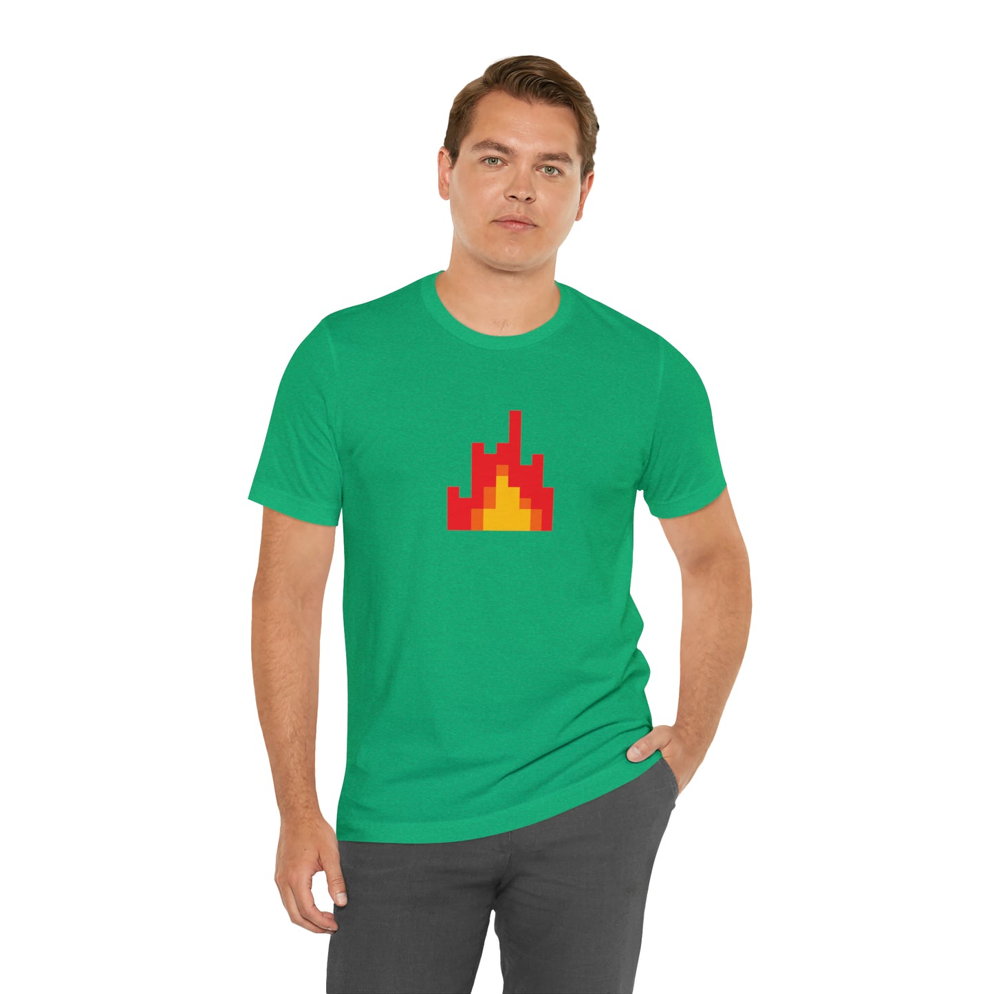 Fire shirt with 8-Bit Fire Graphic Trendy Teens