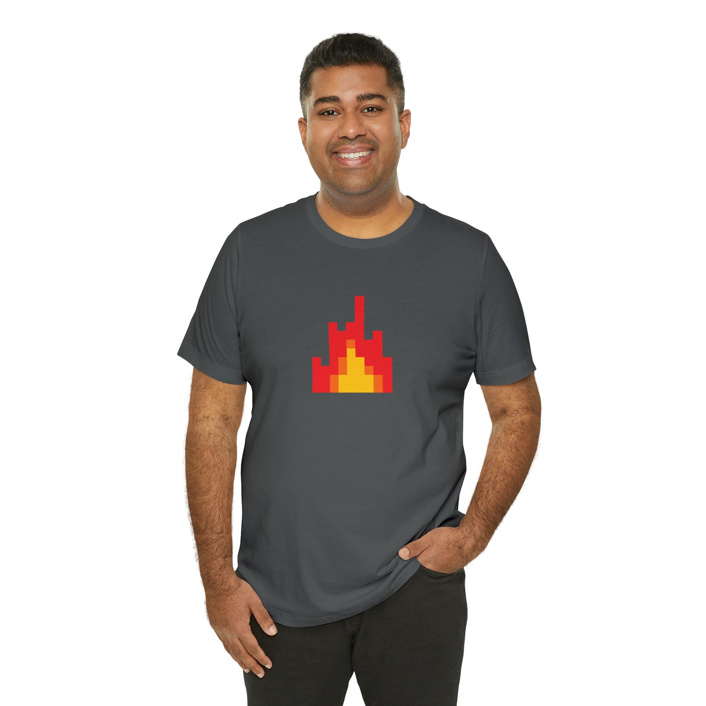 Fire shirt with 8-Bit Fire Graphic Trendy Teens