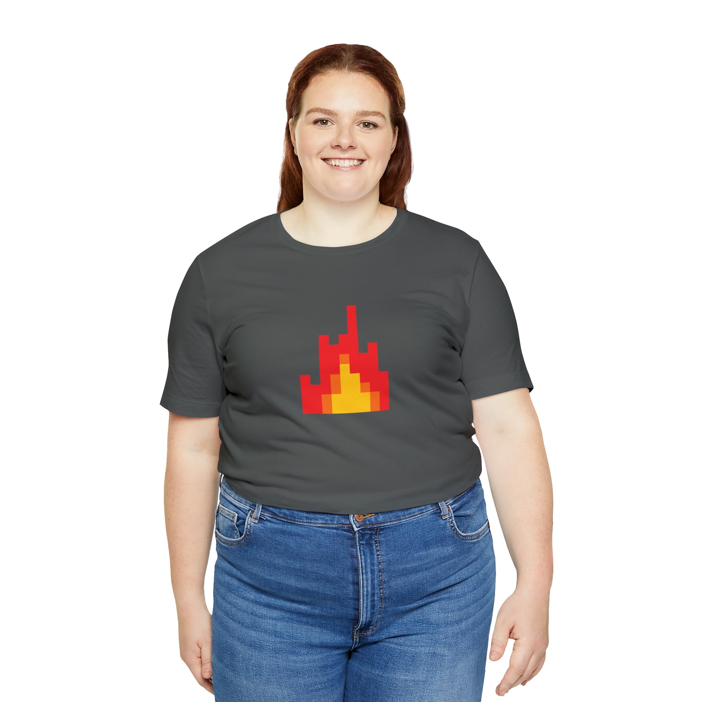 Fire shirt with 8-Bit Fire Graphic Trendy Teens