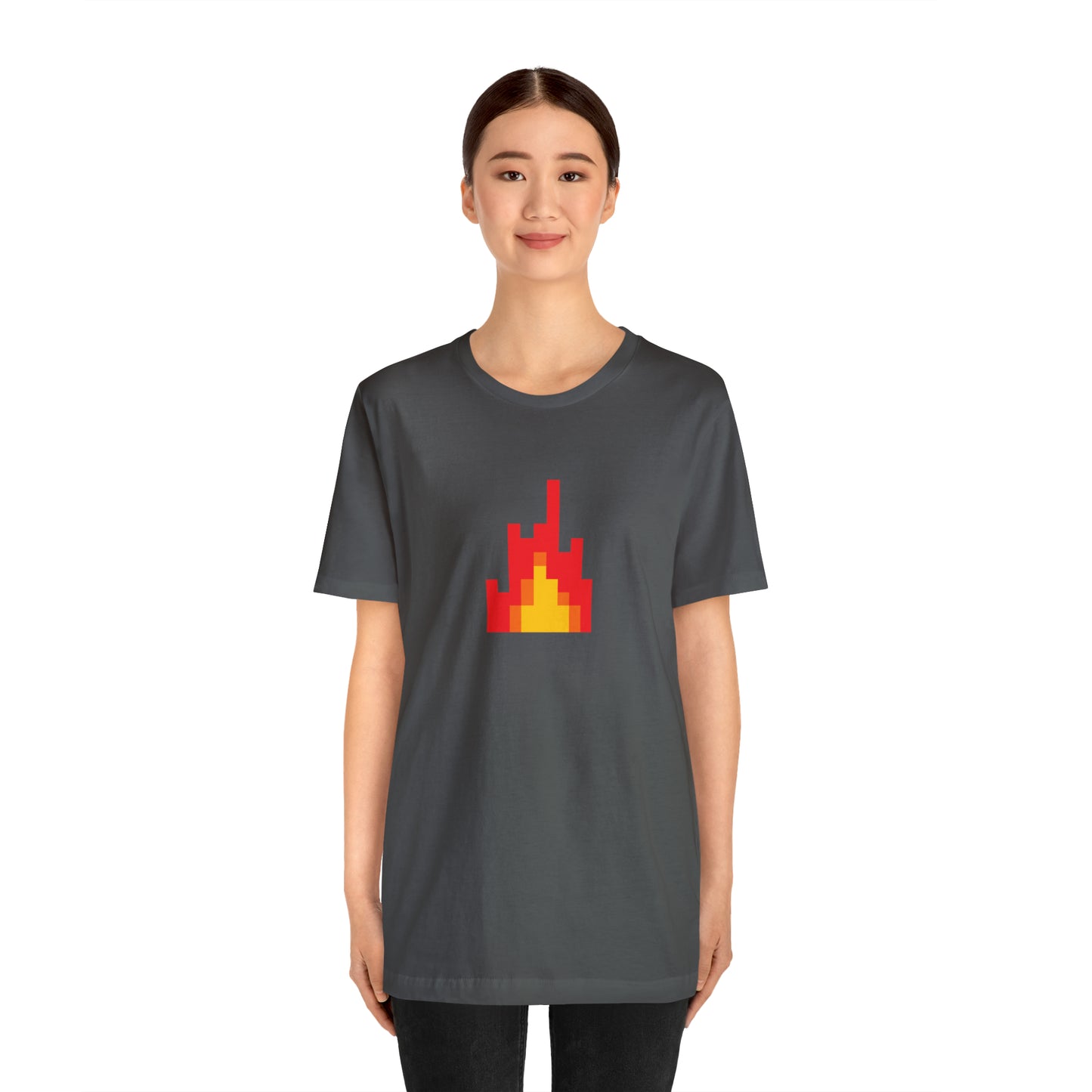 Fire shirt with 8-Bit Fire Graphic Trendy Teens