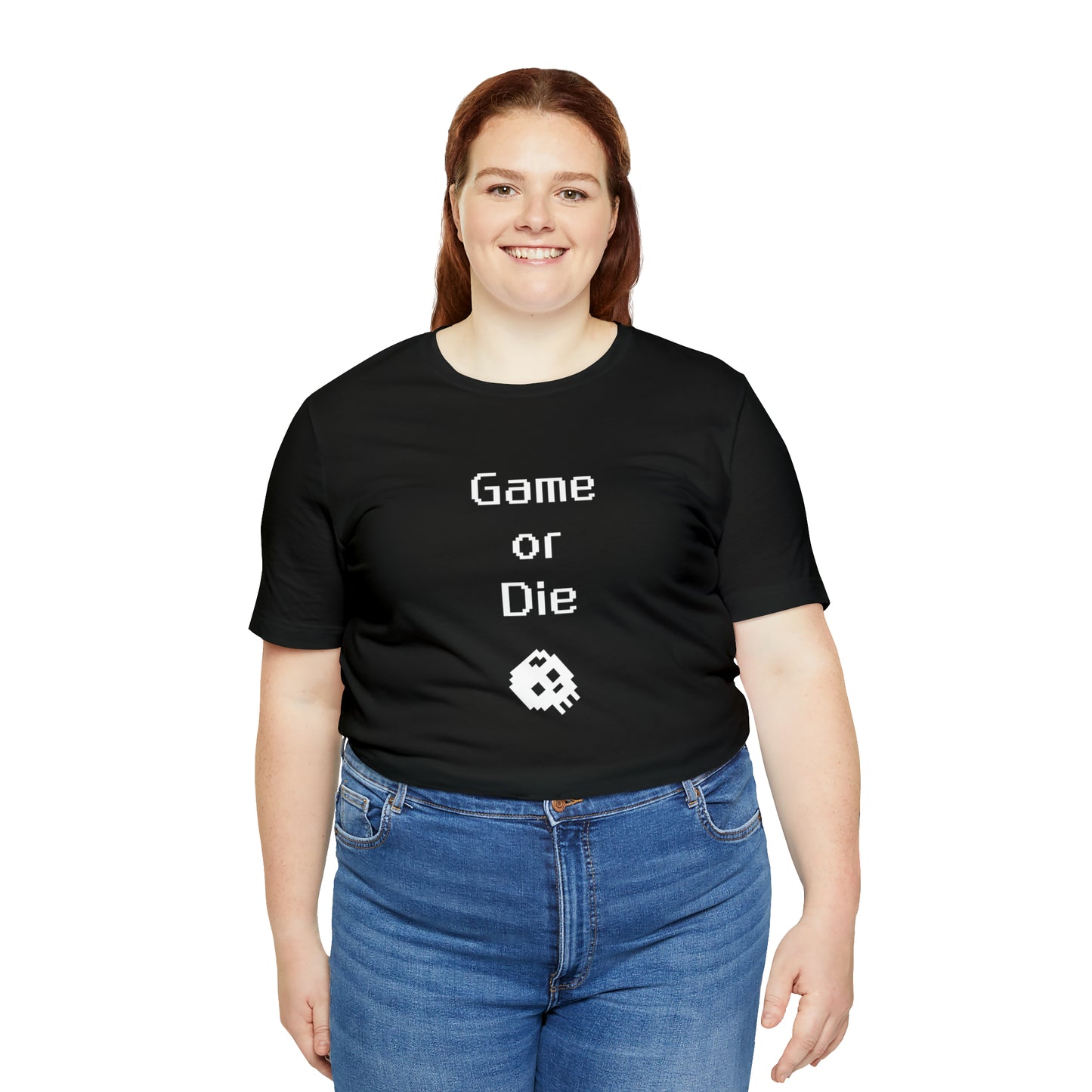 Game Or Die T-Shirt (8-bit with skull)