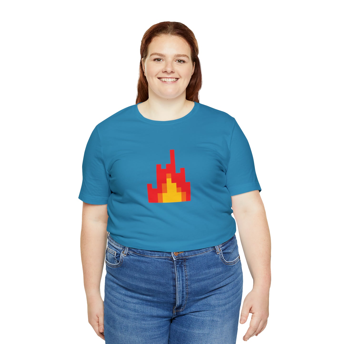 Fire shirt with 8-Bit Fire Graphic Trendy Teens