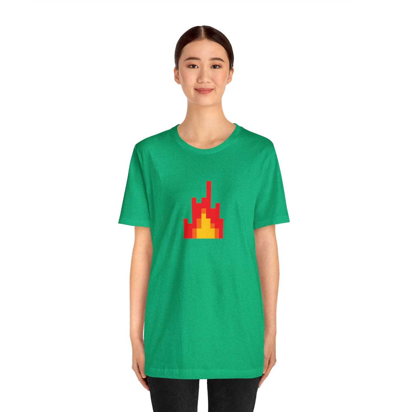 Fire shirt with 8-Bit Fire Graphic Trendy Teens