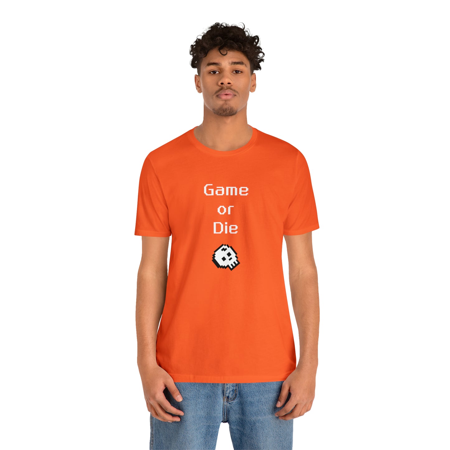 Game Or Die T-Shirt (8-bit with skull)