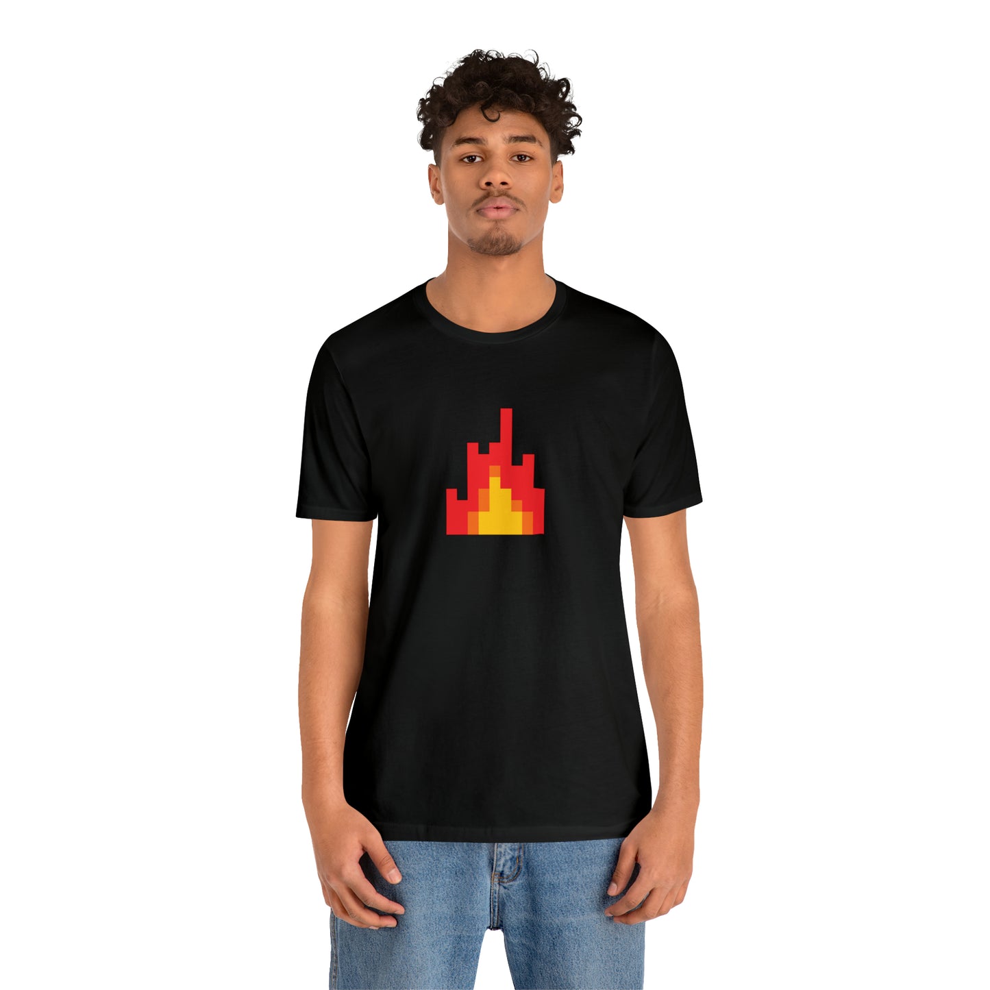 Fire shirt with 8-Bit Fire Graphic Trendy Teens