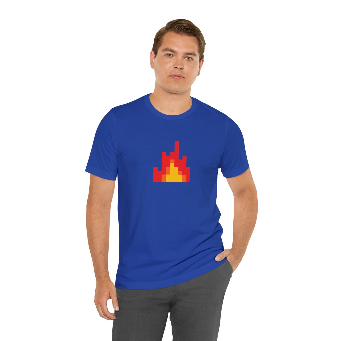 Fire shirt with 8-Bit Fire Graphic Trendy Teens