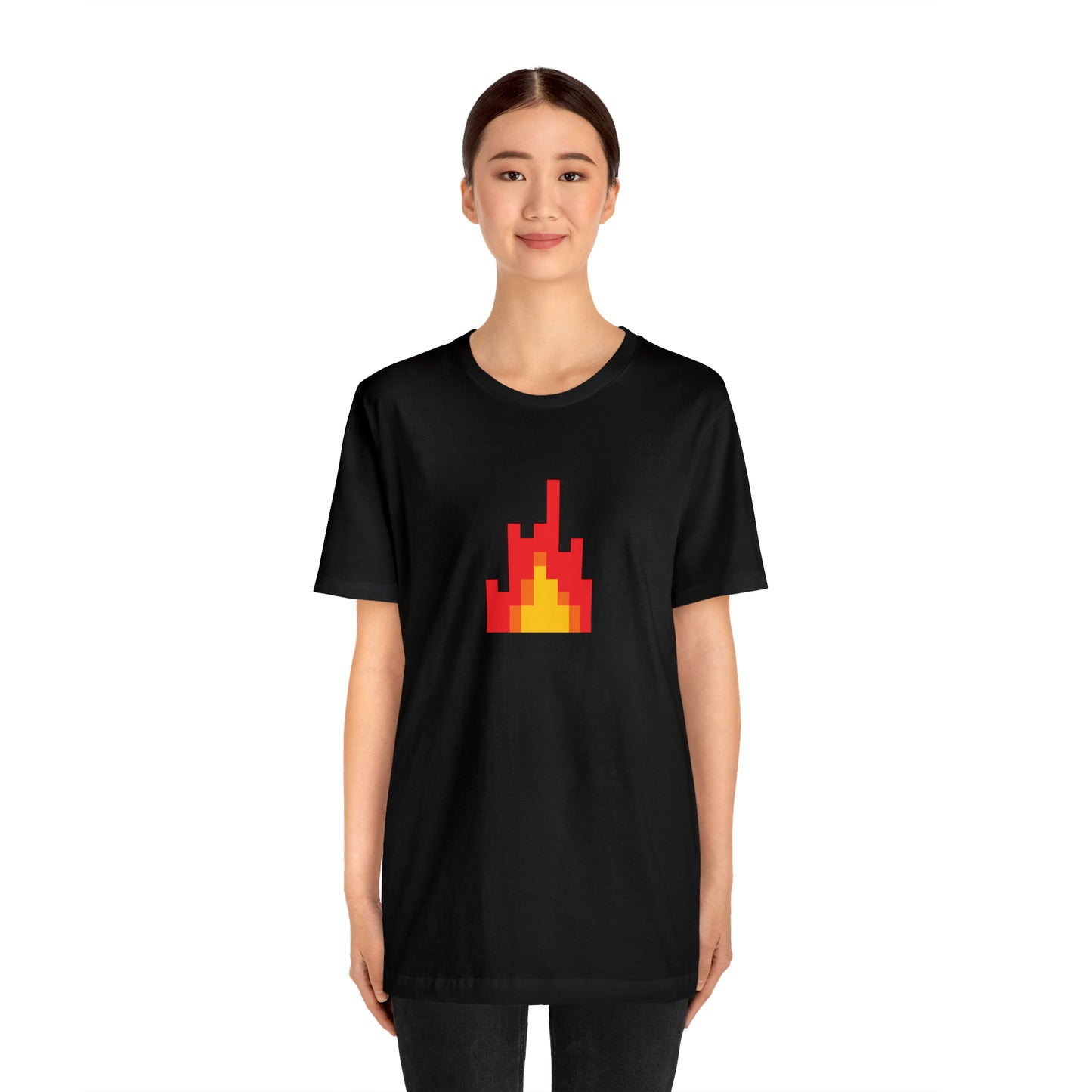 Fire shirt with 8-Bit Fire Graphic Trendy Teens